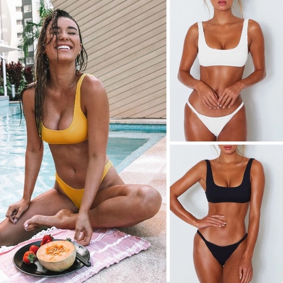 Solid Yellow bikini set - Picture 1 of 1